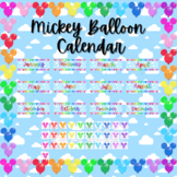 Disney Mickey Mouse Balloon Calendar
