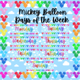 Disney Mickey Mouse Balloon Days of the Week