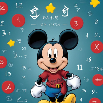Preview of Disney Mickey Mouse Math Worksheets- Coloring Pages