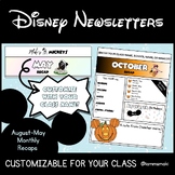Disney Monthly Newsletters | Classroom Newsletter | Monthl