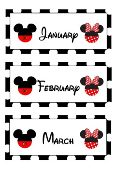 Preview of Disney - Months of the Year