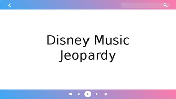 Preview of Disney Music Jeopardy