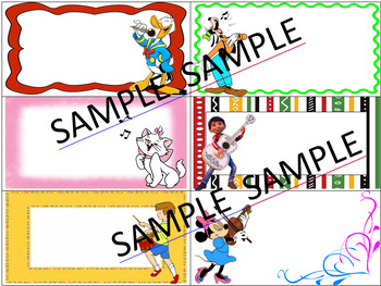 Preview of Disney Musical Name Tags