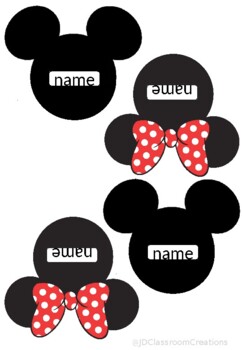Disney Name Plate #2 (Editable) Large Option by JDClassroomCreations