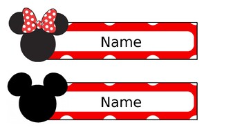 Disney Name Plate #3 (Editable) by JDClassroomCreations | TPT