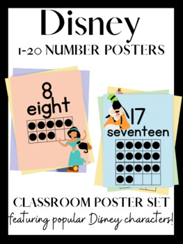 Preview of Disney Numbers 1-20 | Classroom Decor