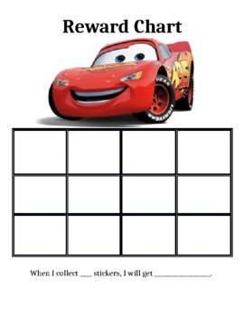 Preview of Disney Pixar Cars Reward Charts l Reinforcement