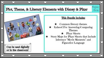 Preview of Disney & Pixar: Inferencing, Plot, Theme, & Literary Elements Lessons