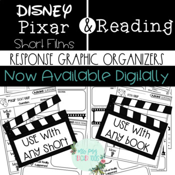 Preview of Disney Pixar Short Films & Reading Response Graphic Organizers (Print + Digital)