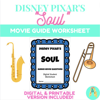 Preview of Disney Pixar "Soul" Movie Worksheet