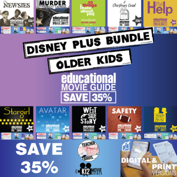 Preview of Disney Plus Older Kids Movie Bundle | 10 Movie Guides | SAVE 35% | Disney +