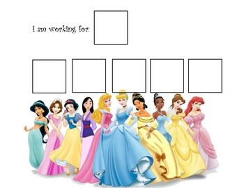 Disney Princess Token Chart by Alyssa Chamberlain | TpT