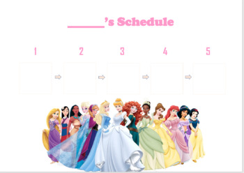 Preview of Disney Princess Visual Schedule
