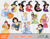Disney Princesses Halloween clipart bundle