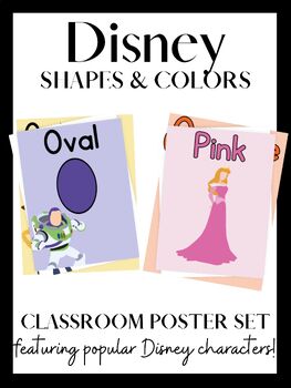Preview of Disney Shapes & Colors | Classroom Decor