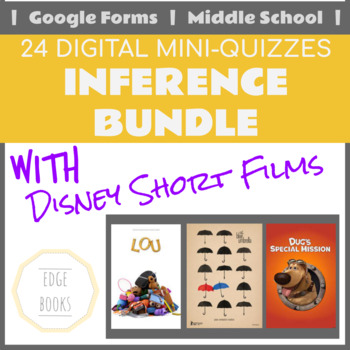 Preview of Disney Short Film Mini-Quizzes COMPLETE BUNDLE | Auto-Grade | Google Forms