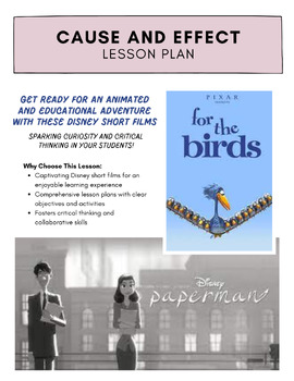 Preview of Disney Short Films Cause-and-Effect Lesson - "For the Birds" and "Paperman"