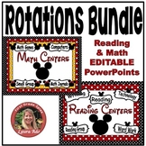 Disney Style Math & Reading Center Rotations Bundle