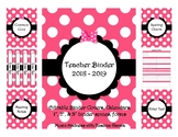 Pink Bow Teacher Binder 2018-2019 (Covers, Spines, Forms &