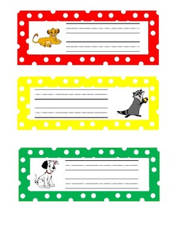 Disney Themed Desk Name Labels By Kirsty S Teaching Corner Tpt