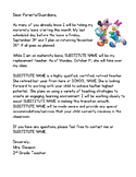 Disney Themed Maternity Leave Letter to Parents {Editable}