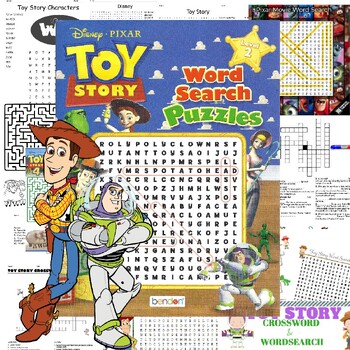 Disney Toy Story Printable Word Search Crossword Puzzles by