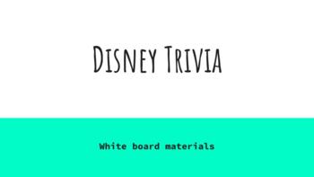 Preview of Disney Trivia Morning Meeting Activity