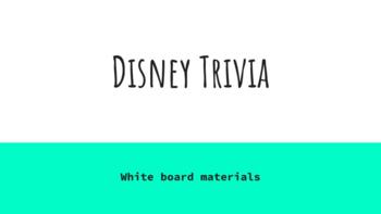 Disney Quiz  Teaching Resources