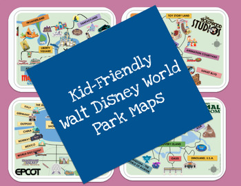 Preview of Disney World Park Maps - Magic Kingdom, Epcot, Hollywood Studios, Animal Kingdom