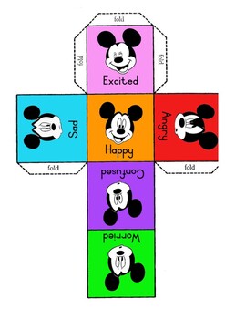 disney feeling emotions dice by messy is learning tpt