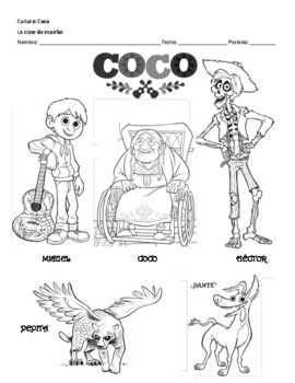 Preview of Disney's Coco - Coloring pages