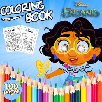 Disney Encanto French Adult Colouring Book French Color by Number