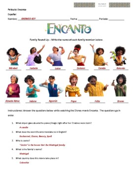 disney's encanto movie questions for music education
