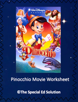 Preview of Disney's Pinocchio Movie Worksheet - Distance Learning