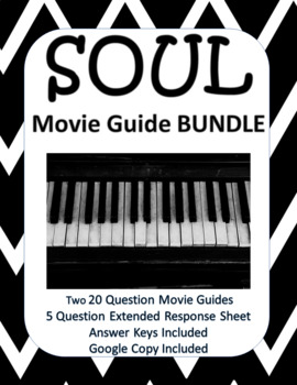 Preview of Disney Pixar Soul Movie Guides (2020) Differentiated Bundle - Google Slide Copy