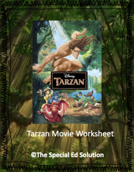 Preview of Disney's Tarzan Movie Worksheet - Distance Learning
