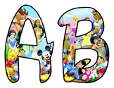 Disney style Script Upper Case and Number BB Letters