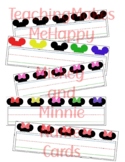 Disney theme Mickey Minnie Name Plates Desk Toppers Labels
