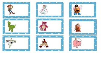 disney themed toy story lockercubbybin tags and labels