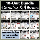 Disorders and Diseases Stations Bundle for Anatomy or Heal