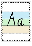 Display alphabet in Victorian Cursive