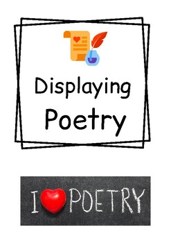 Displaying Poetry -Primary School by Rainbow Productions | TPT