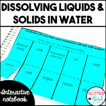 Preview of Dissolving Liquids & solids in water activities SOL 3.3
