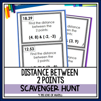 Preview of Distance Between 2 Points: Scavenger Hunt