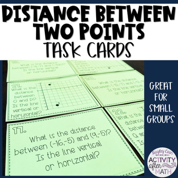 Preview of Distance Between Two Points Coordinate Plane Task Cards
