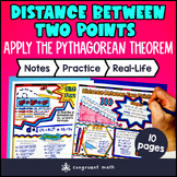 Distance Between Two Points Guided Notes w/ Doodles | Pyth