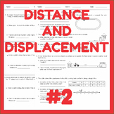 Distance & Displacement - Motion Worksheet #2