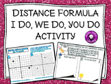 Distance Formula Lesson, Notes, and Activity