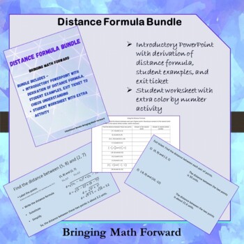 Preview of Distance Formula Bundle (Distance Learning)