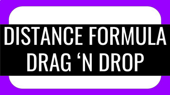Preview of Distance Formula Drag 'n Drop